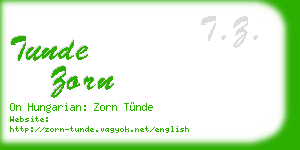 tunde zorn business card