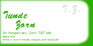 tunde zorn business card